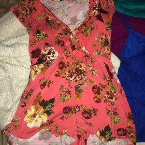 Floral Pink Romper